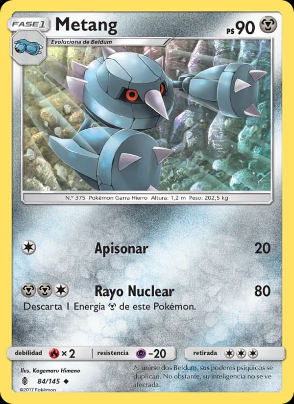 Metang card in Spanish
