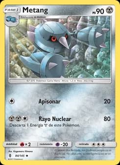Metang card in Spanish