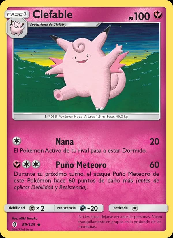 Clefable card in Spanish