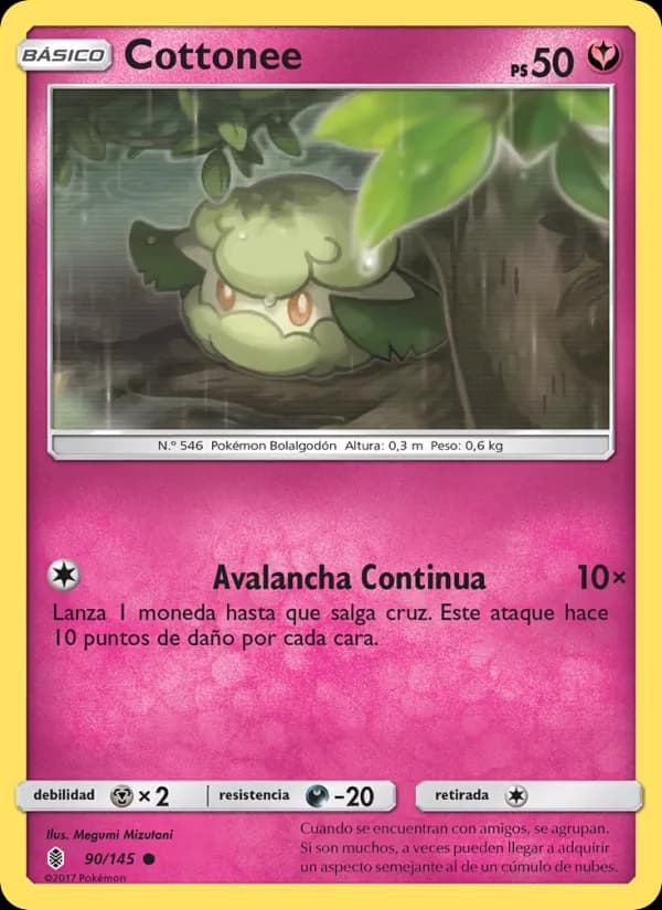 Cottonee card in Spanish