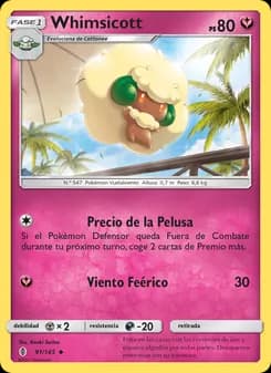 Whimsicott card in Spanish
