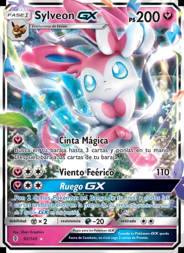 Sylveon GX card in Spanish