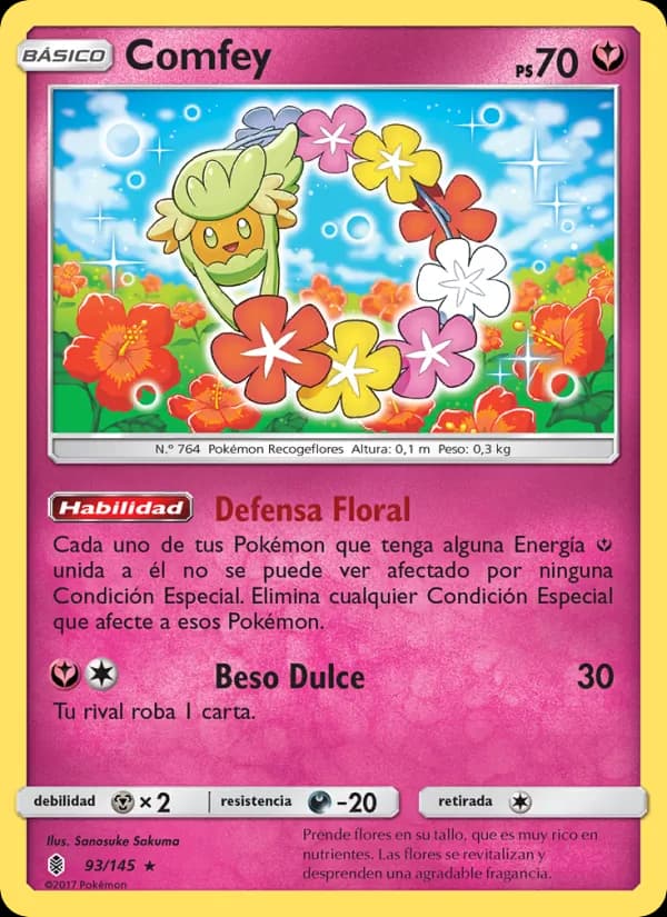 Comfey card in Spanish