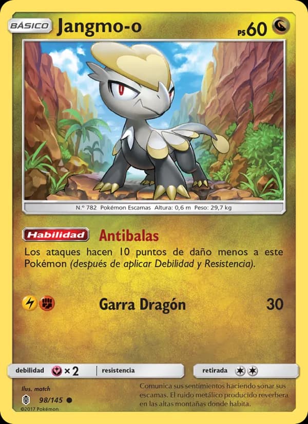 Jangmo-o card in Spanish