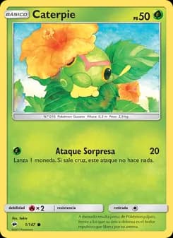 Caterpie card in Spanish