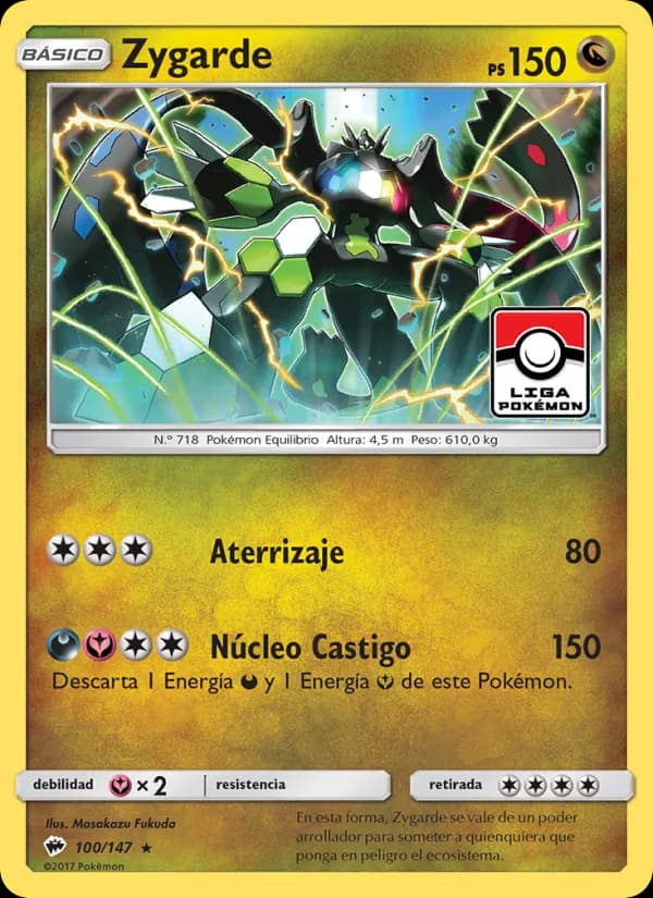 Zygarde card in Spanish