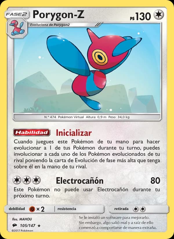 Porygon-Z card in Spanish