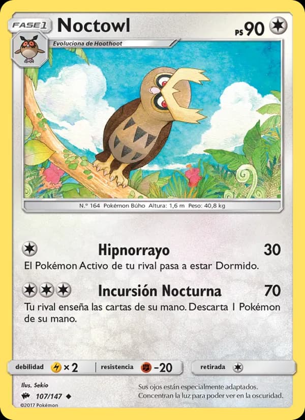 Noctowl card in Spanish