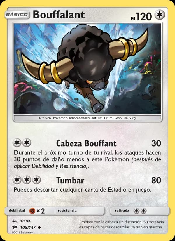 Bouffalant card in Spanish