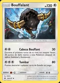 Bouffalant card in Spanish