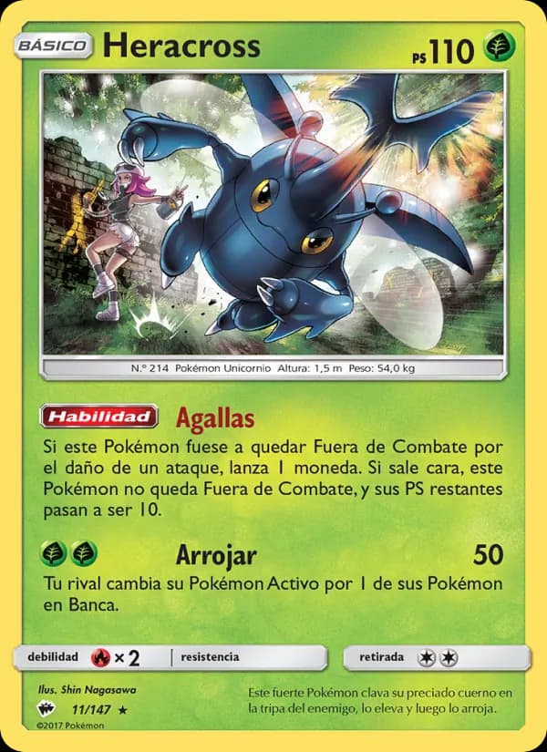 Heracross card in Spanish