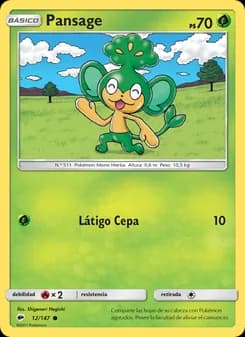 Pansage card in Spanish