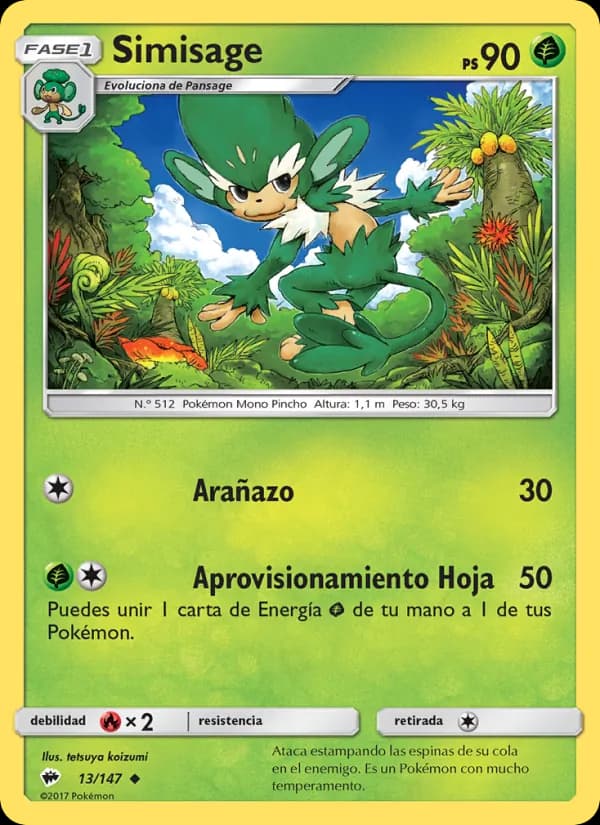 Simisage card in Spanish