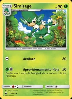 Simisage card in Spanish
