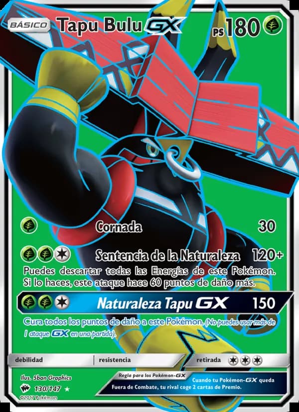 Tapu Bulu GX card in Spanish