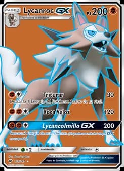 Lycanroc GX card in Spanish
