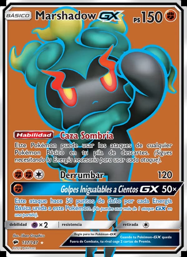 Marshadow GX card in Spanish