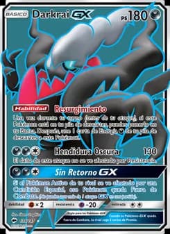 Darkrai GX card in Spanish