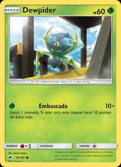 Dewpider card in Spanish