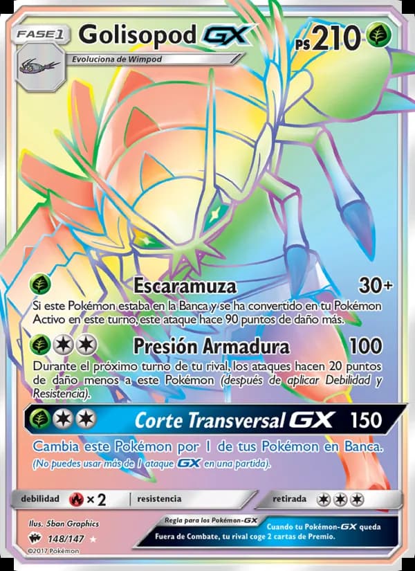 Golisopod GX card in Spanish
