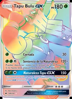 Tapu Bulu GX card in Spanish