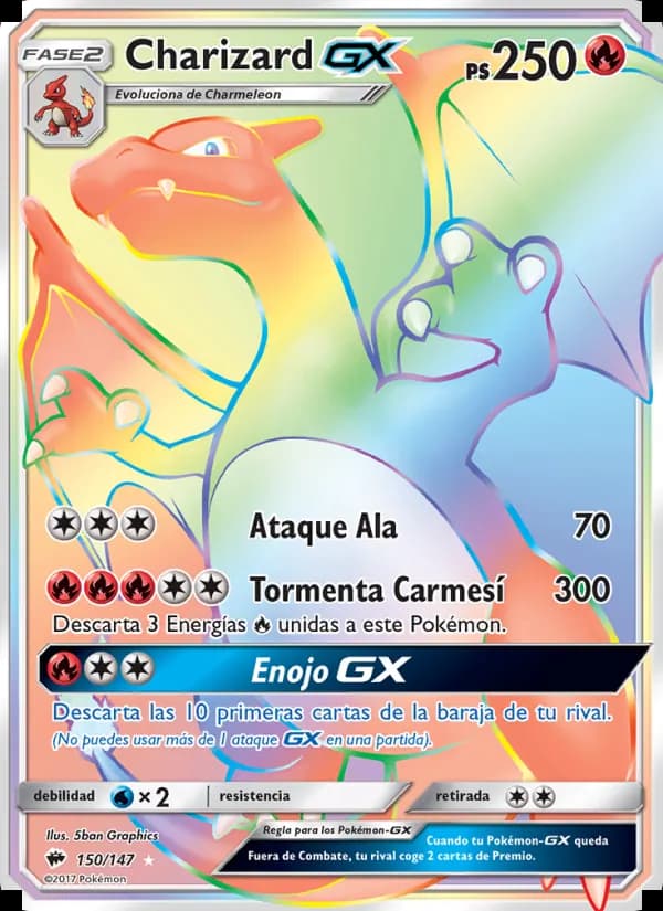 Charizard GX card in Spanish