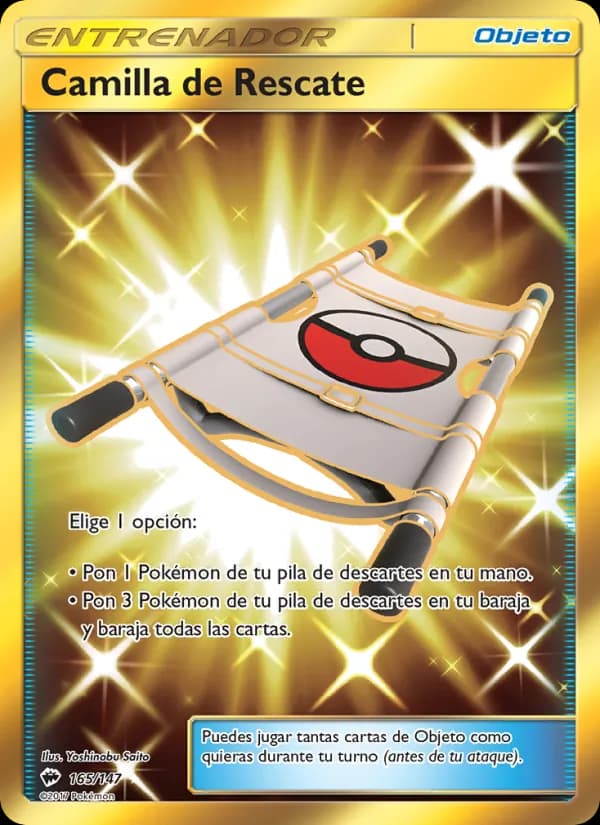 Camilla de Rescate card in Spanish