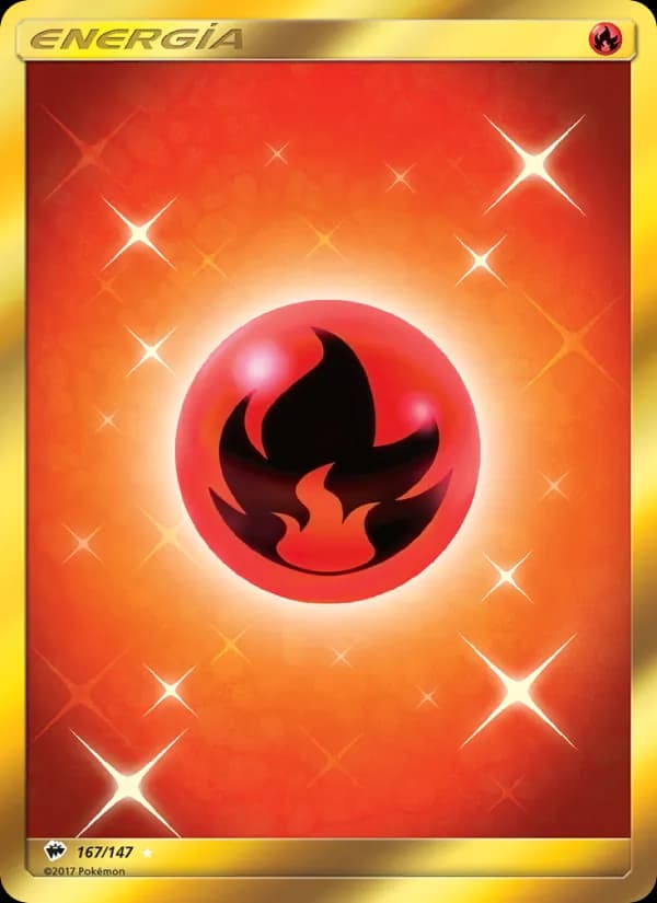 Energía Fuego card in Spanish