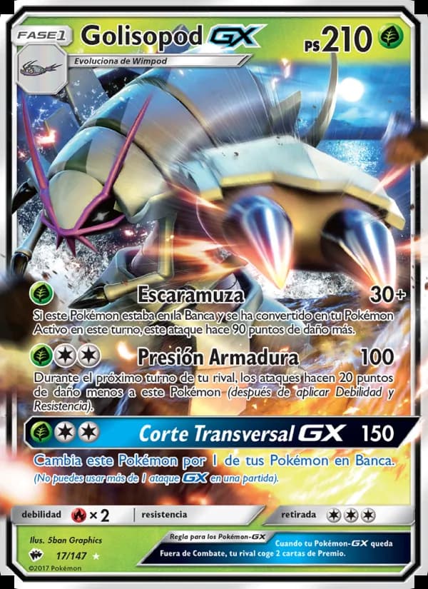 Golisopod GX card in Spanish