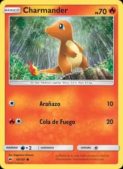 Charmander card in Spanish
