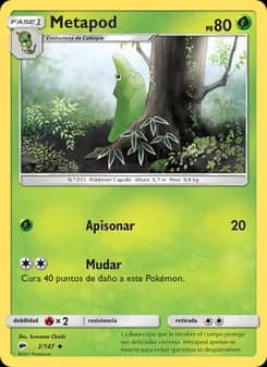 Metapod card in Spanish