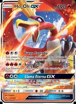 Ho-Oh GX card in Spanish