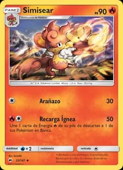 Simisear card in Spanish