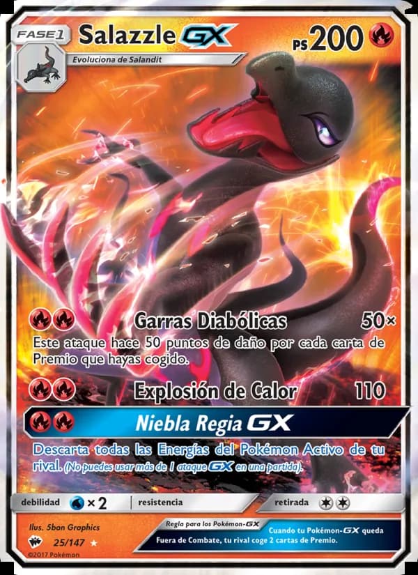 Salazzle GX card in Spanish
