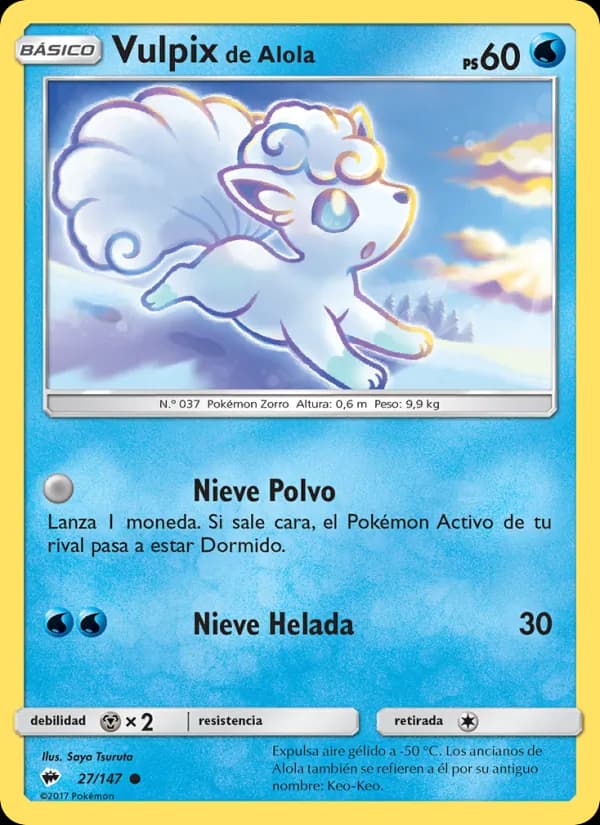 Vulpix de Alola card in Spanish