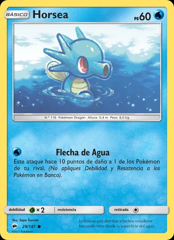 Horsea card in Spanish