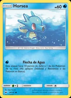 Horsea card in Spanish