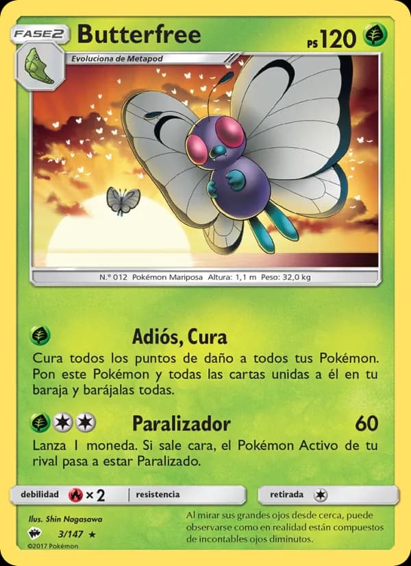Butterfree card in Spanish