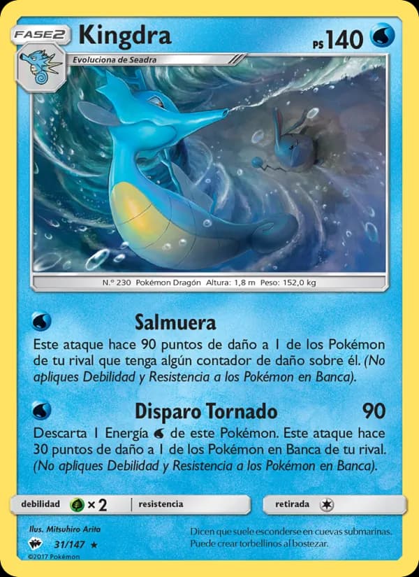 Kingdra card in Spanish
