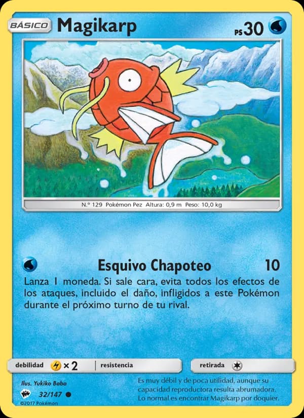 Magikarp card in Spanish