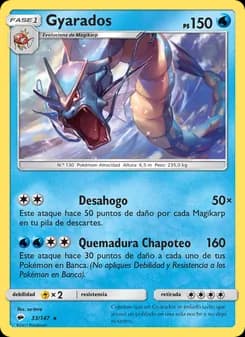Gyarados card in Spanish