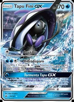 Tapu Fini GX card in Spanish
