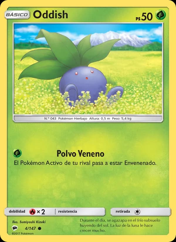 Oddish card in Spanish