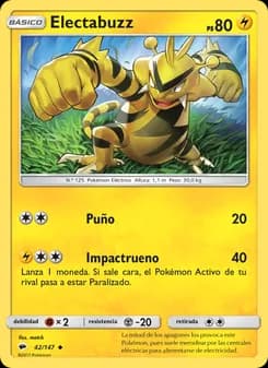 Electabuzz card in Spanish