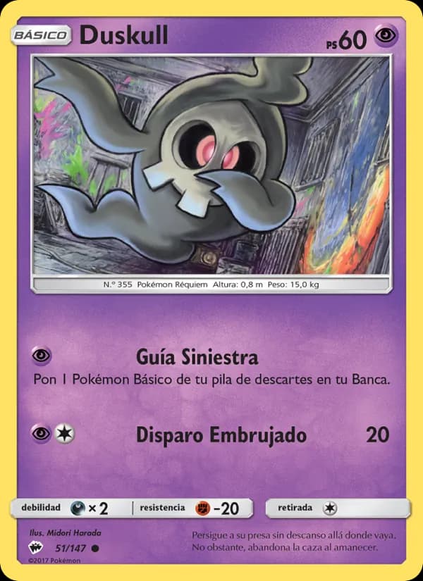 Duskull card in Spanish