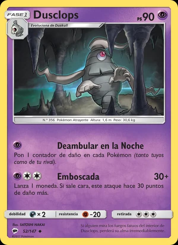 Dusclops card in Spanish