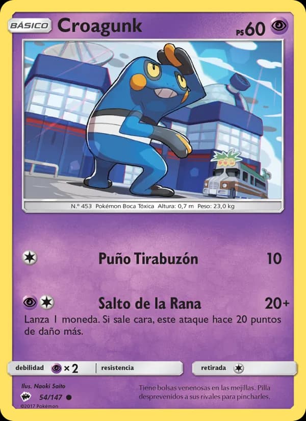 Croagunk card in Spanish