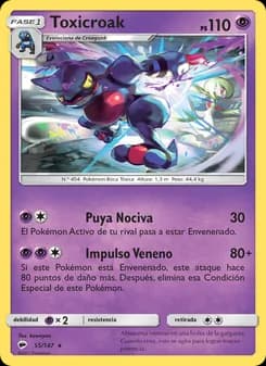 Toxicroak card in Spanish