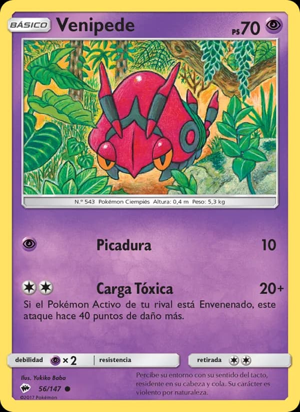 Venipede card in Spanish