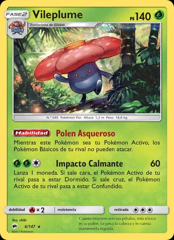 Vileplume card in Spanish
